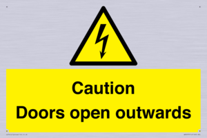 Caution Doors open outwards